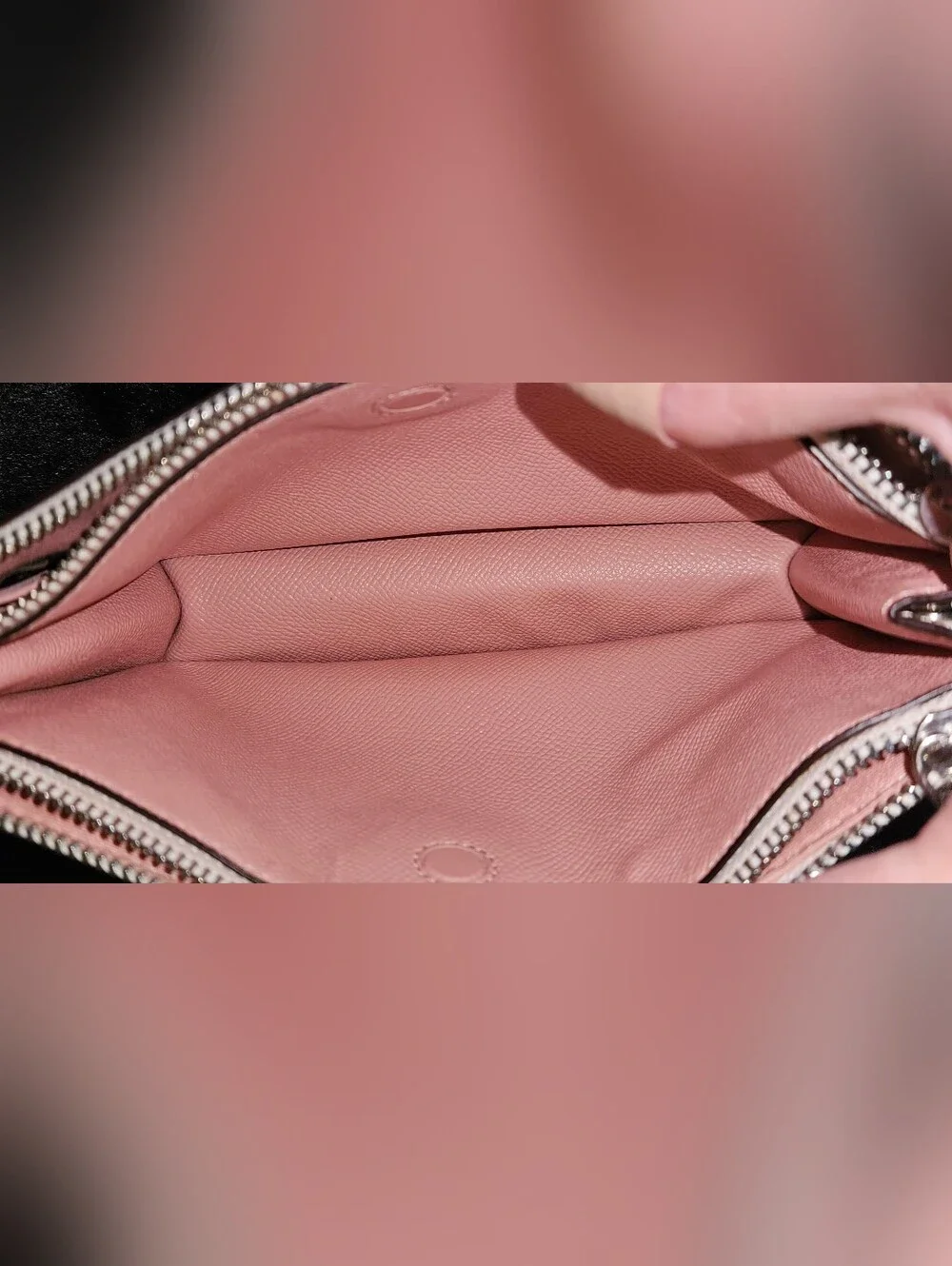 Coach Pink Ombre Crosby Leather Clutch EUC